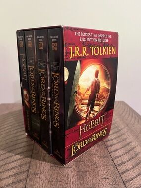 J.R.R. Tolkien The Hobbit & The Lord of the Rings BoxSet Paperback Book Set of 4